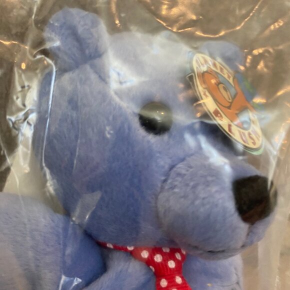 Planet Plush by Sally Winey 'DAD' Beanie Bear Vintage 1999  & Ltd Ed Beanie Card - Picture 3 of 4